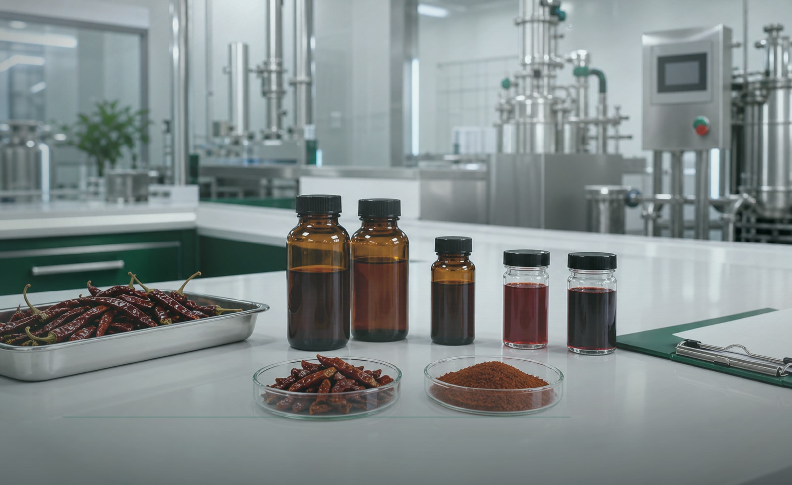 Chili, pepper and pomegranate extracts